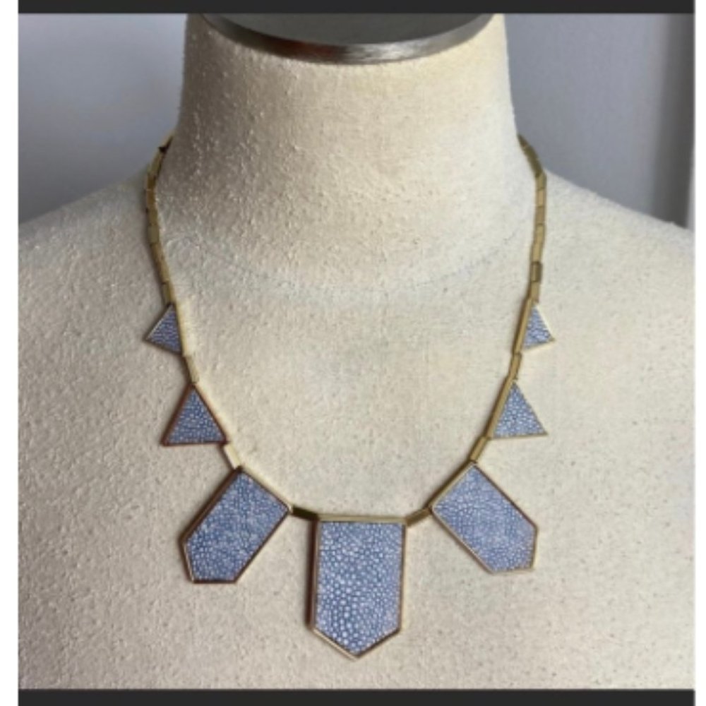 House of Harlow Shagreen Stingray Station Necklace - Picture 2 of 5
